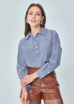 Best MARIE SIXTINE BLOUSE COTON NASSIMA BLUE