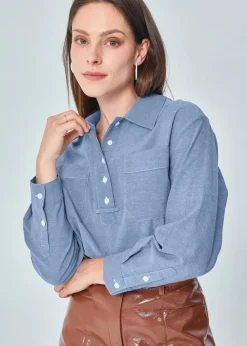 Best MARIE SIXTINE BLOUSE COTON NASSIMA BLUE