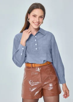 Best MARIE SIXTINE BLOUSE COTON NASSIMA BLUE