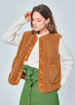 Best Sale MARIE SIXTINE GILET GEOFFROY PECAN
