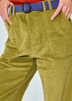 Best Sale MARIE SIXTINE PANTALON EN VELOURS COTELE GESSY FOUGERE