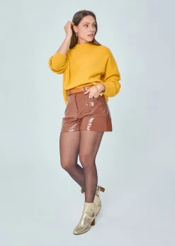 New MARIE SIXTINE PULL EXTRA DOUX MOHAIR PUMPKIN PISSENLIT
