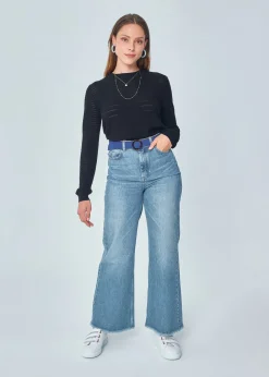 Discount MARIE SIXTINE PULL MERINOS AJOURE DANAE CHARBON