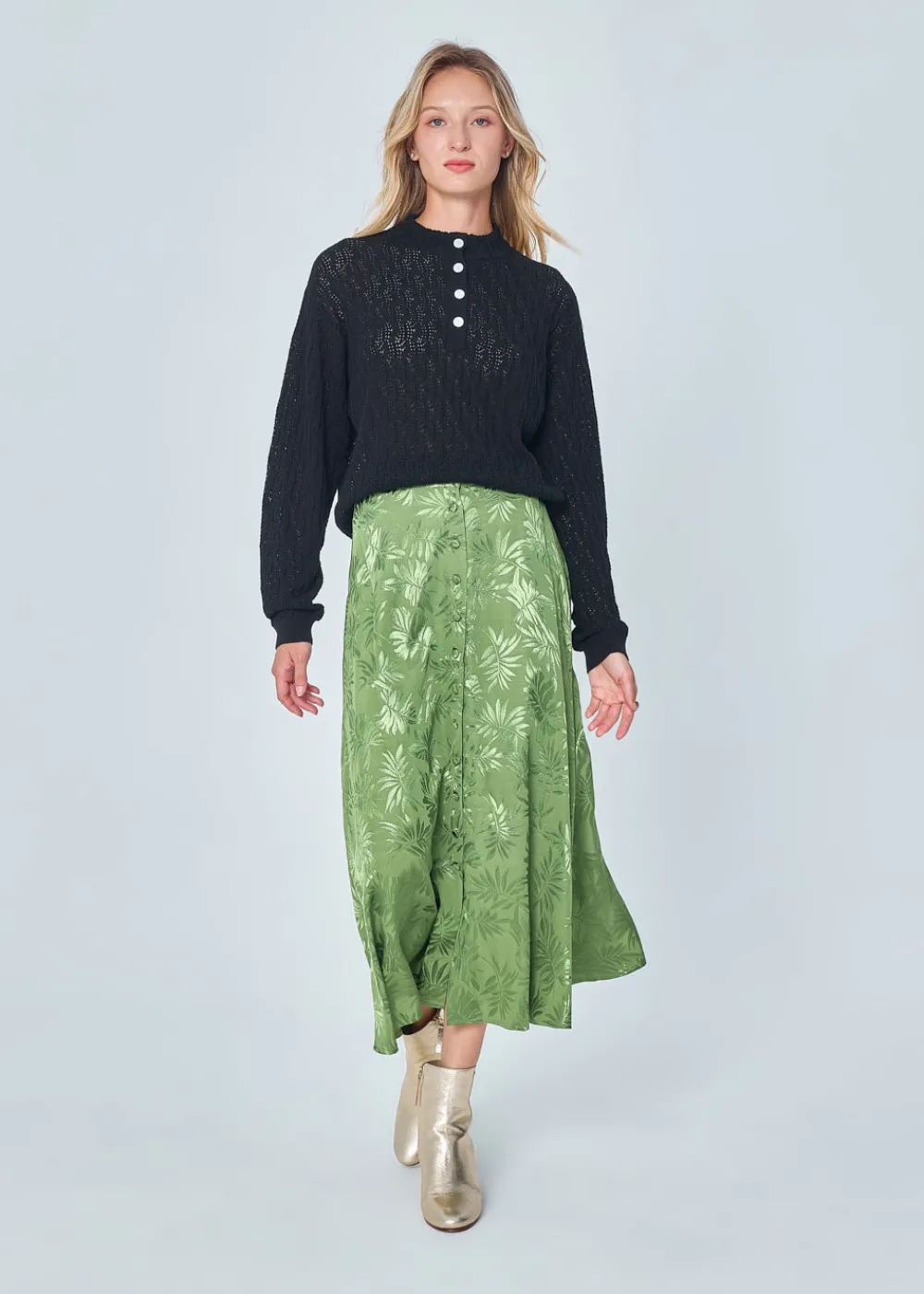Cheap MARIE SIXTINE PULL MERINOS AJOURE RANDY CHARBON